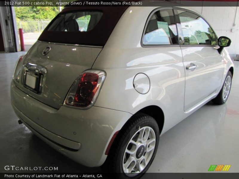 Argento (Silver) / Tessuto Rosso/Nero (Red/Black) 2012 Fiat 500 c cabrio Pop