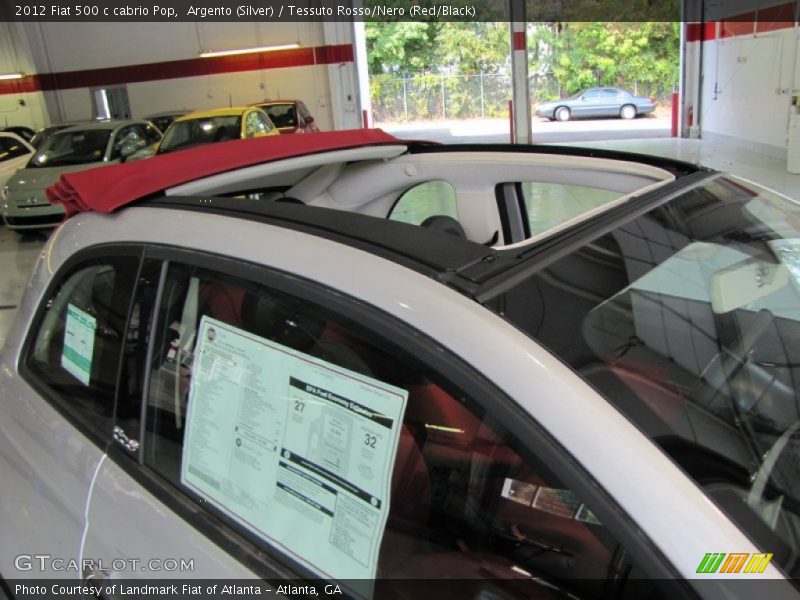 Argento (Silver) / Tessuto Rosso/Nero (Red/Black) 2012 Fiat 500 c cabrio Pop