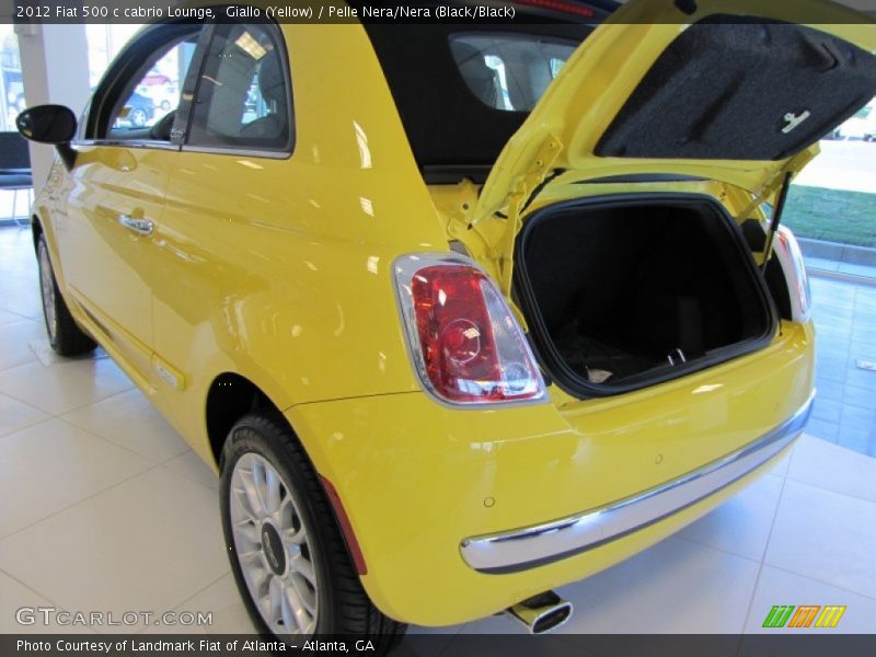Giallo (Yellow) / Pelle Nera/Nera (Black/Black) 2012 Fiat 500 c cabrio Lounge
