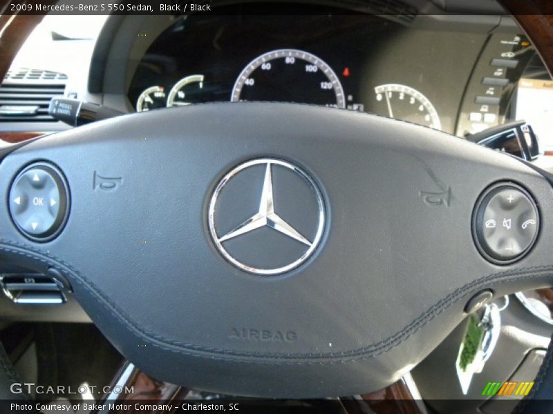 Black / Black 2009 Mercedes-Benz S 550 Sedan
