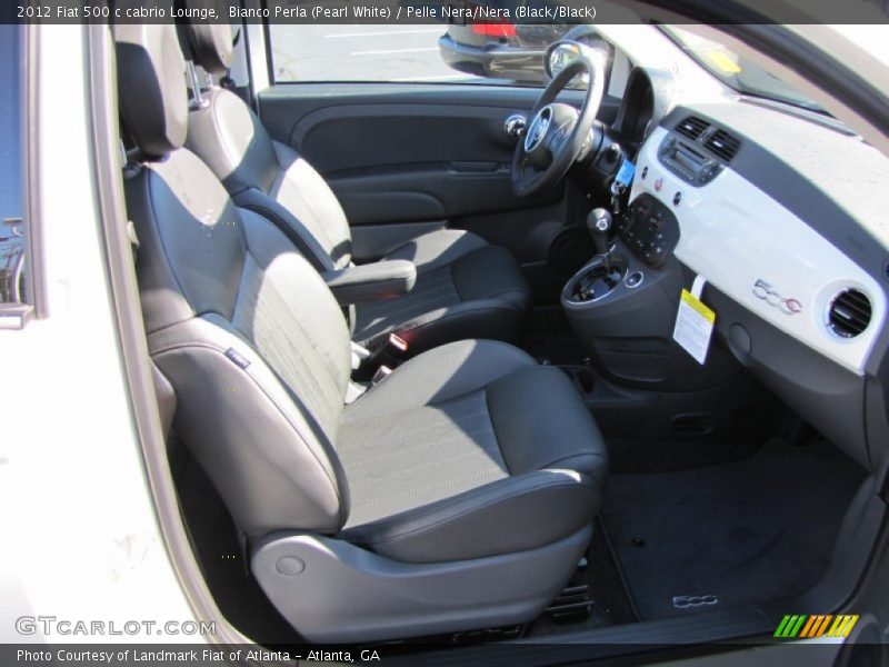  2012 500 c cabrio Lounge Pelle Nera/Nera (Black/Black) Interior