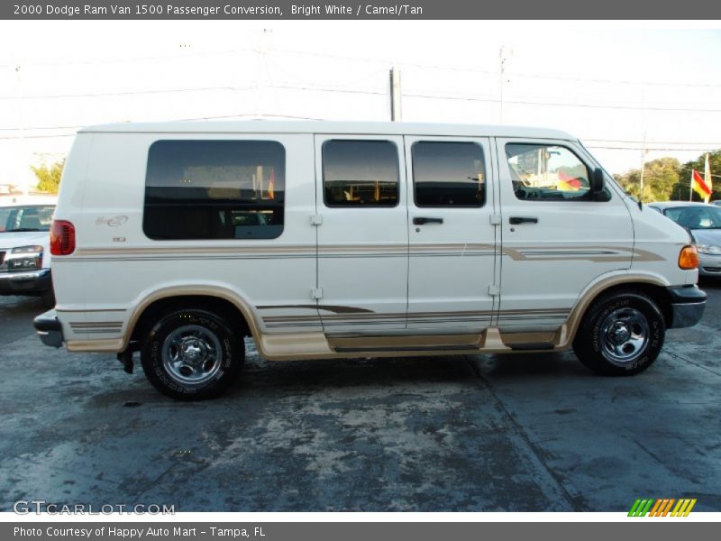 Bright White / Camel/Tan 2000 Dodge Ram Van 1500 Passenger Conversion