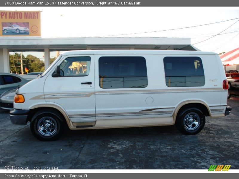 Bright White / Camel/Tan 2000 Dodge Ram Van 1500 Passenger Conversion