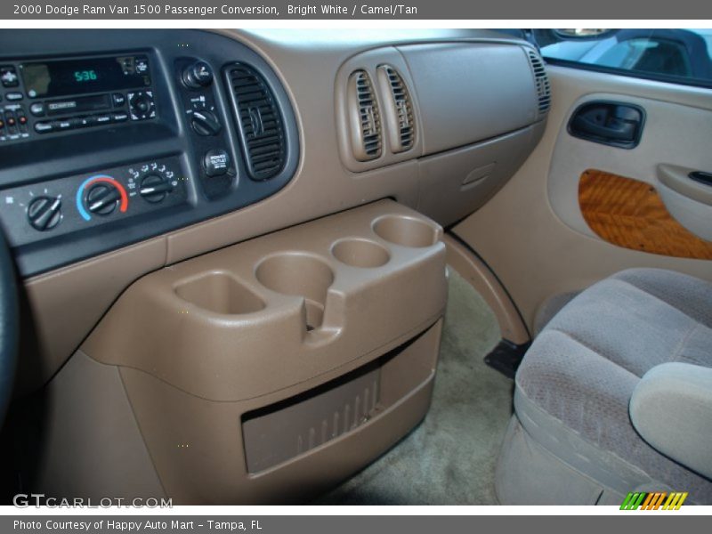 Bright White / Camel/Tan 2000 Dodge Ram Van 1500 Passenger Conversion