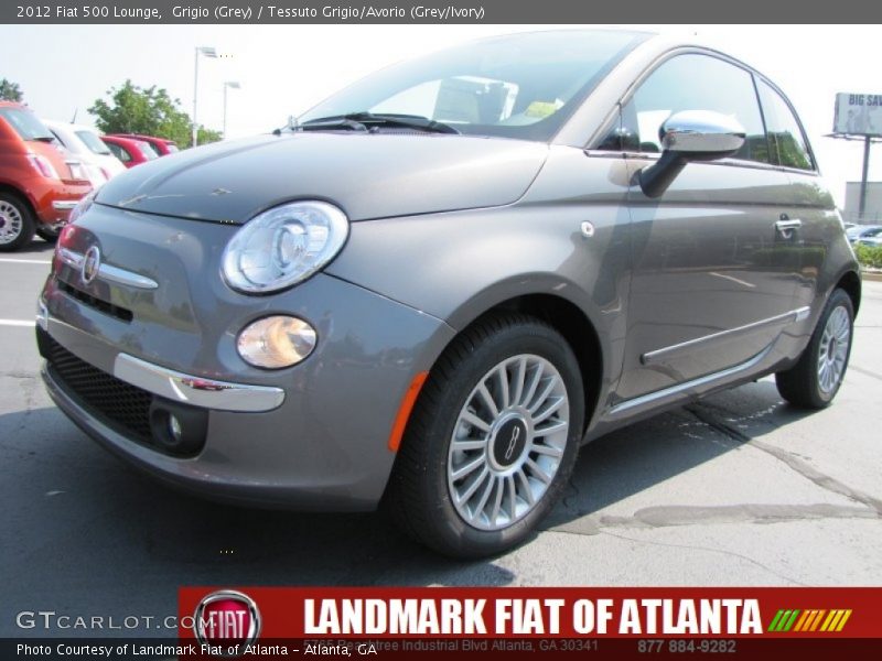 Grigio (Grey) / Tessuto Grigio/Avorio (Grey/Ivory) 2012 Fiat 500 Lounge