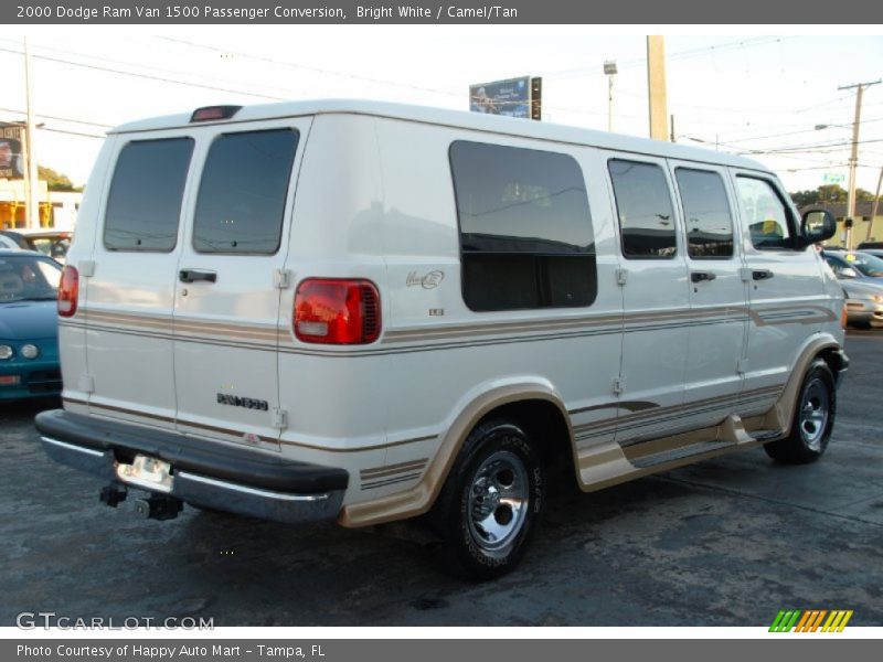 Bright White / Camel/Tan 2000 Dodge Ram Van 1500 Passenger Conversion