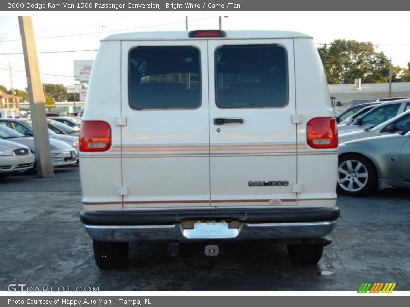 Bright White / Camel/Tan 2000 Dodge Ram Van 1500 Passenger Conversion