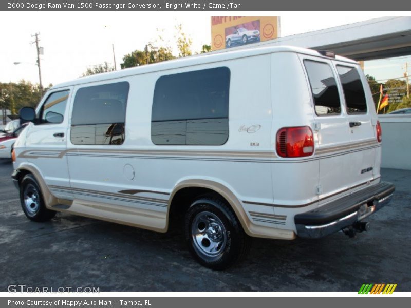 Bright White / Camel/Tan 2000 Dodge Ram Van 1500 Passenger Conversion