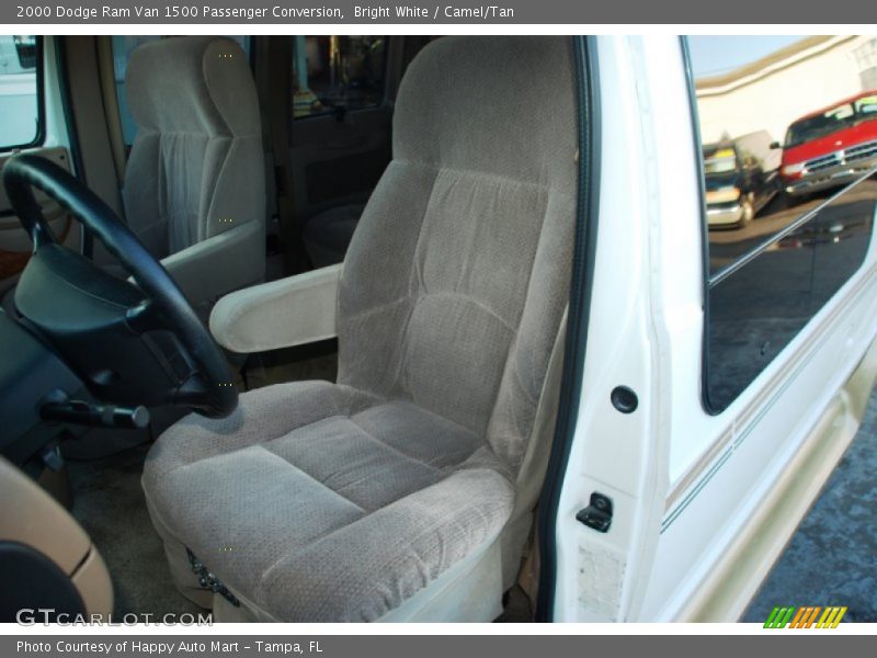 Bright White / Camel/Tan 2000 Dodge Ram Van 1500 Passenger Conversion