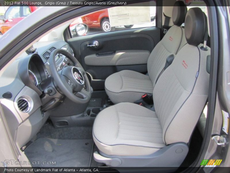 Grigio (Grey) / Tessuto Grigio/Avorio (Grey/Ivory) 2012 Fiat 500 Lounge