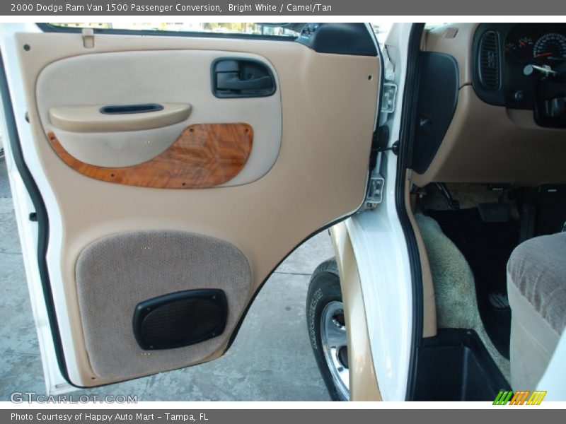 Bright White / Camel/Tan 2000 Dodge Ram Van 1500 Passenger Conversion