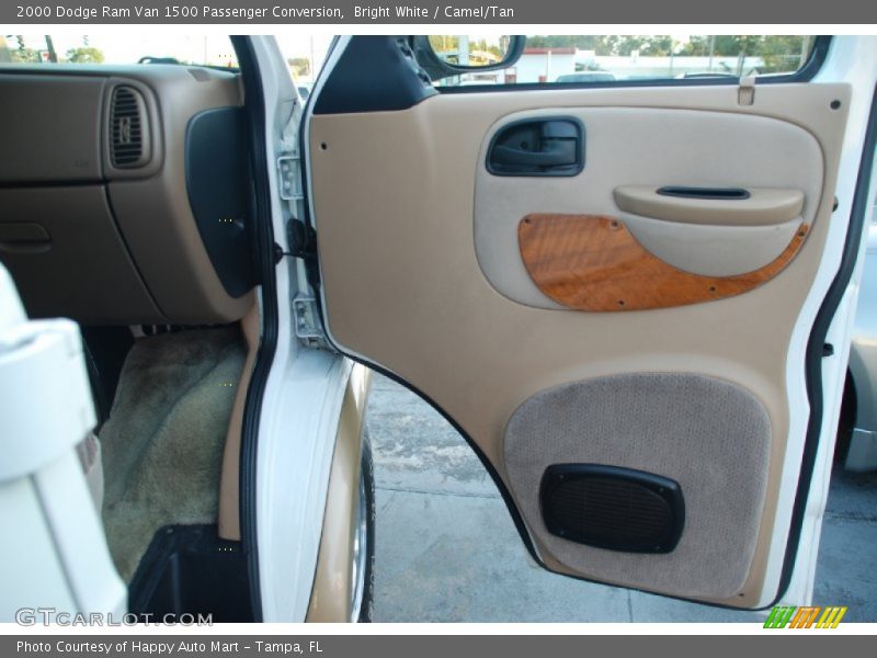 Bright White / Camel/Tan 2000 Dodge Ram Van 1500 Passenger Conversion