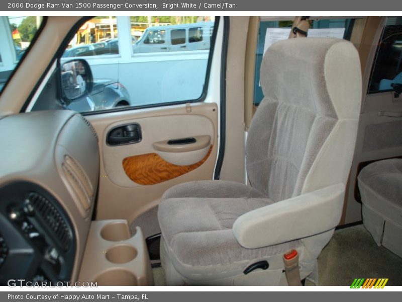 Bright White / Camel/Tan 2000 Dodge Ram Van 1500 Passenger Conversion