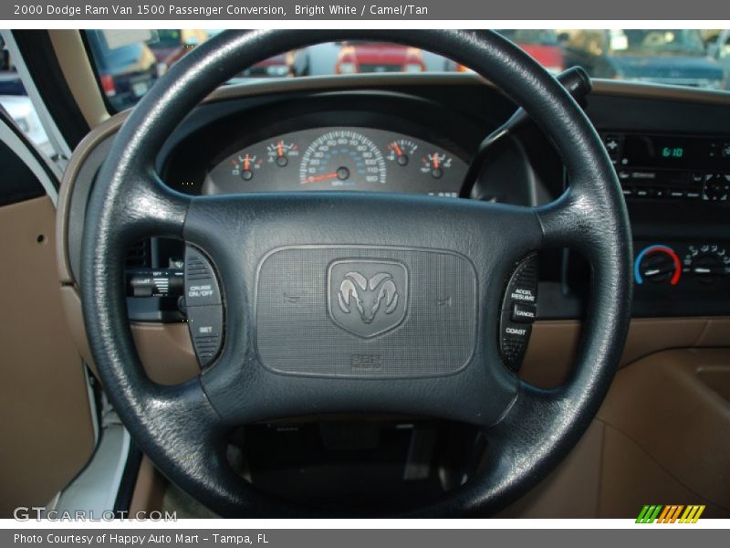 Bright White / Camel/Tan 2000 Dodge Ram Van 1500 Passenger Conversion