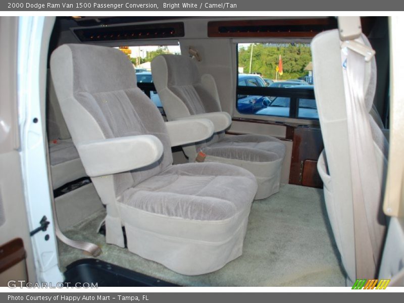 Bright White / Camel/Tan 2000 Dodge Ram Van 1500 Passenger Conversion