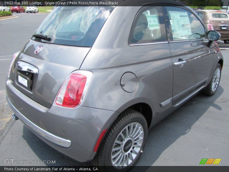 Grigio (Grey) / Pelle Rosso/Nera (Red/Black) 2012 Fiat 500 Lounge
