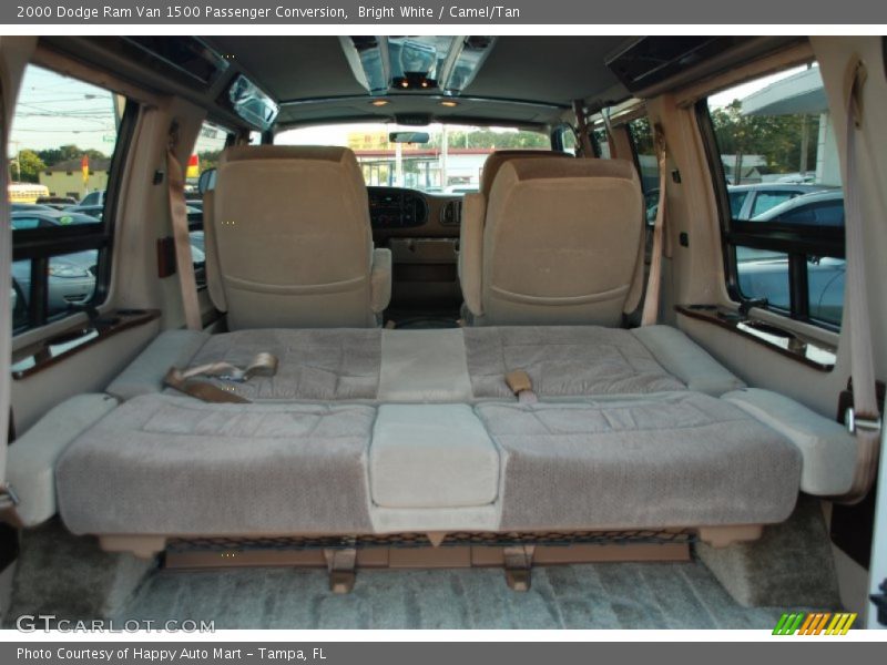 Bright White / Camel/Tan 2000 Dodge Ram Van 1500 Passenger Conversion