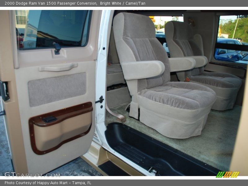 Bright White / Camel/Tan 2000 Dodge Ram Van 1500 Passenger Conversion