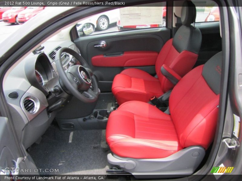  2012 500 Lounge Pelle Rosso/Nera (Red/Black) Interior