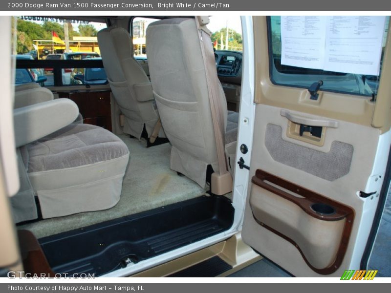 Bright White / Camel/Tan 2000 Dodge Ram Van 1500 Passenger Conversion