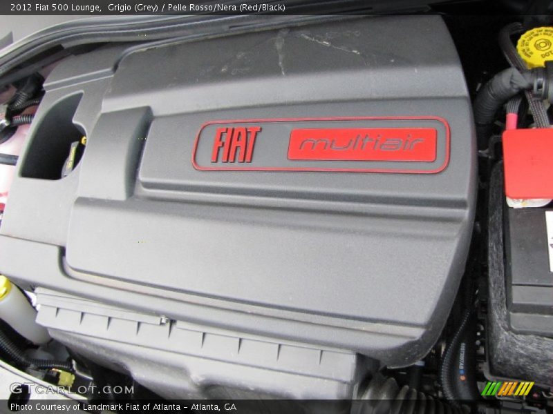 Grigio (Grey) / Pelle Rosso/Nera (Red/Black) 2012 Fiat 500 Lounge