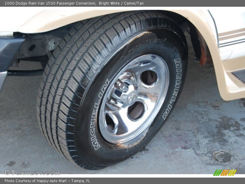 Bright White / Camel/Tan 2000 Dodge Ram Van 1500 Passenger Conversion