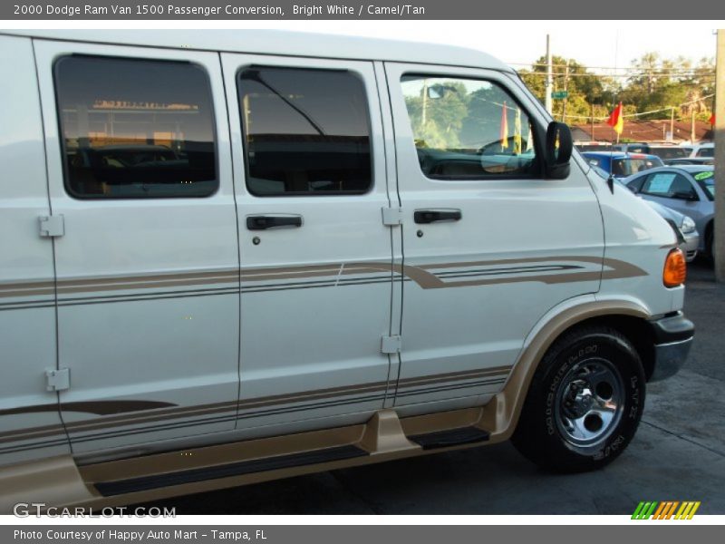 Bright White / Camel/Tan 2000 Dodge Ram Van 1500 Passenger Conversion