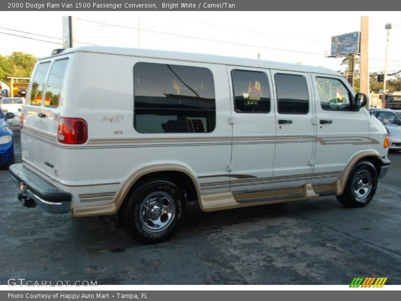 Bright White / Camel/Tan 2000 Dodge Ram Van 1500 Passenger Conversion