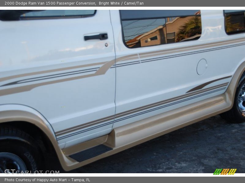 Bright White / Camel/Tan 2000 Dodge Ram Van 1500 Passenger Conversion