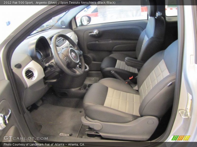  2012 500 Sport Sport Tessuto Nero/Nero (Black/Black) Interior
