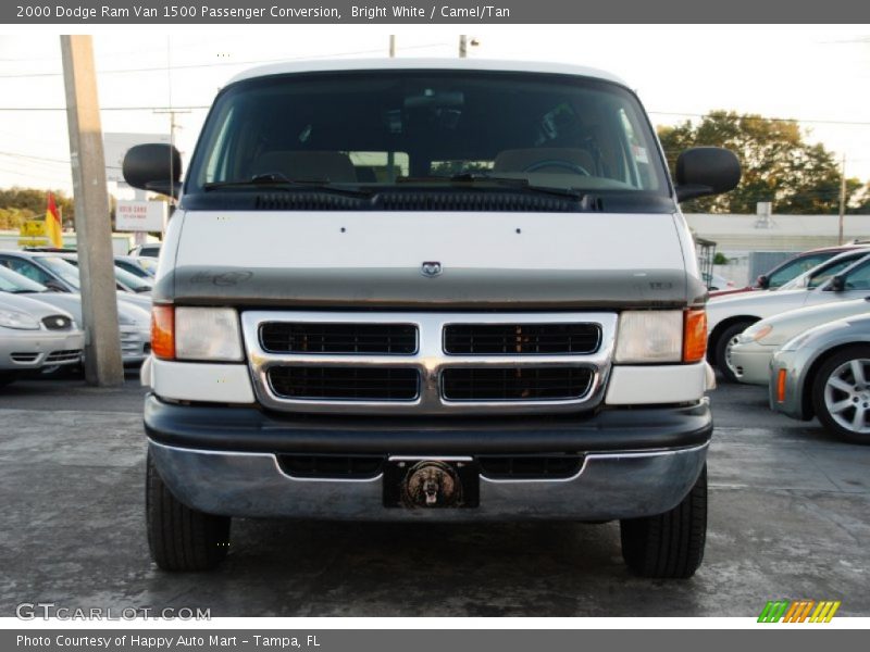 Bright White / Camel/Tan 2000 Dodge Ram Van 1500 Passenger Conversion