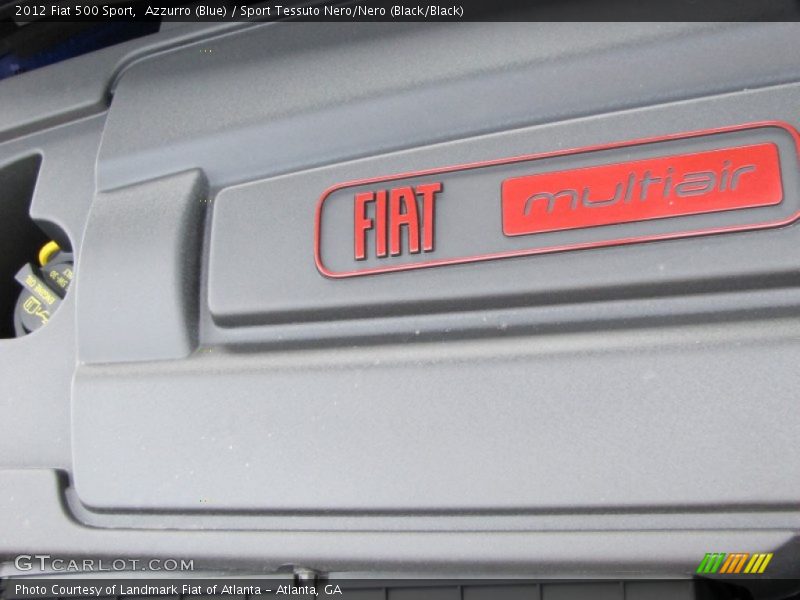 Azzurro (Blue) / Sport Tessuto Nero/Nero (Black/Black) 2012 Fiat 500 Sport