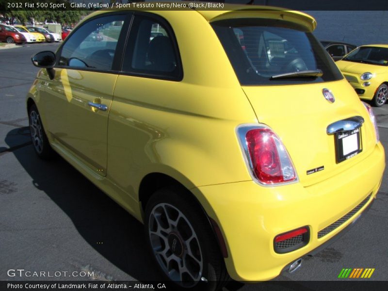 Giallo (Yellow) / Sport Tessuto Nero/Nero (Black/Black) 2012 Fiat 500 Sport