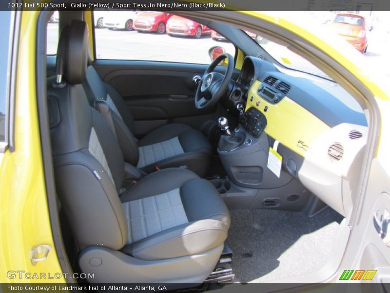  2012 500 Sport Sport Tessuto Nero/Nero (Black/Black) Interior