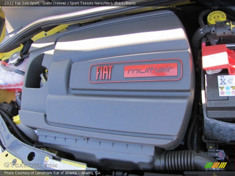 Giallo (Yellow) / Sport Tessuto Nero/Nero (Black/Black) 2012 Fiat 500 Sport