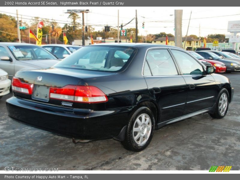 Nighthawk Black Pearl / Quartz Gray 2002 Honda Accord SE Sedan