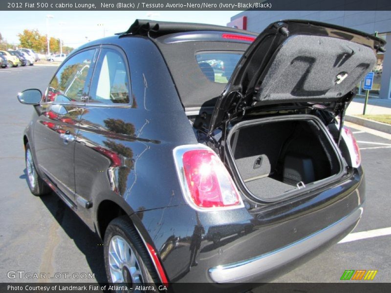 Nero (Black) / Tessuto Avorio-Nero/Nero (Ivory-Black/Black) 2012 Fiat 500 c cabrio Lounge