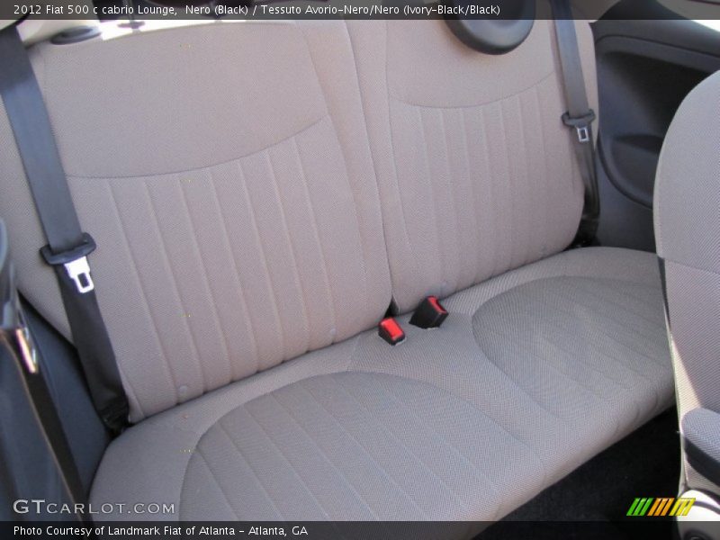  2012 500 c cabrio Lounge Tessuto Avorio-Nero/Nero (Ivory-Black/Black) Interior
