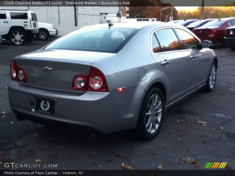 Silverstone Metallic / Ebony/Brick Red 2008 Chevrolet Malibu LTZ Sedan