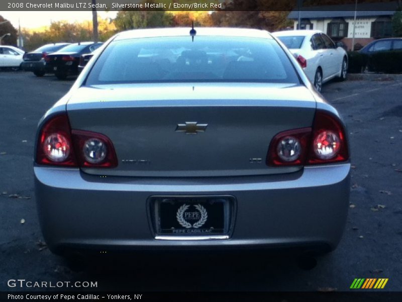 Silverstone Metallic / Ebony/Brick Red 2008 Chevrolet Malibu LTZ Sedan