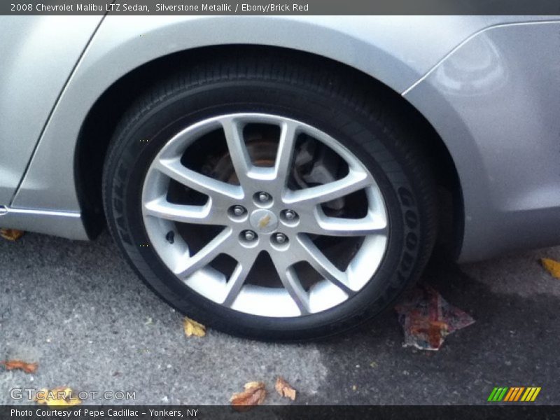 Silverstone Metallic / Ebony/Brick Red 2008 Chevrolet Malibu LTZ Sedan