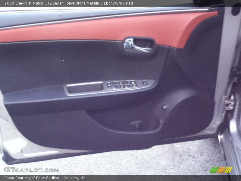 Silverstone Metallic / Ebony/Brick Red 2008 Chevrolet Malibu LTZ Sedan