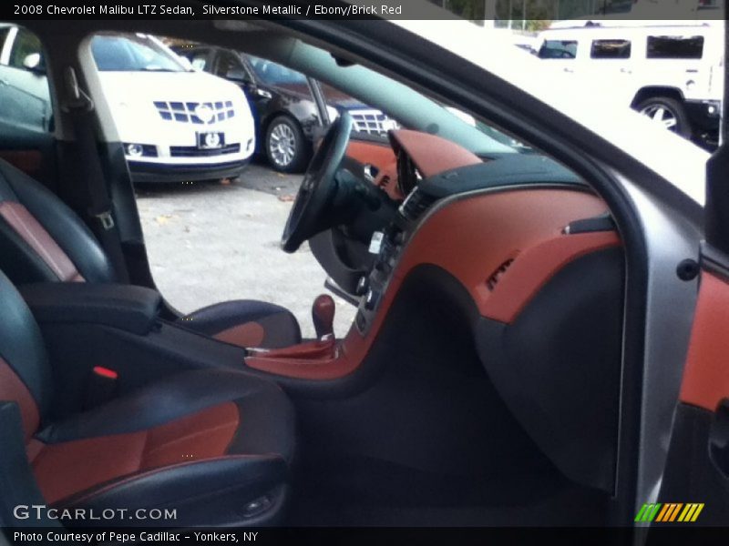 Silverstone Metallic / Ebony/Brick Red 2008 Chevrolet Malibu LTZ Sedan