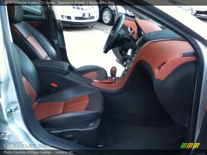Silverstone Metallic / Ebony/Brick Red 2008 Chevrolet Malibu LTZ Sedan