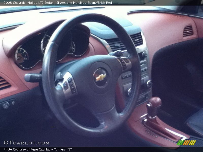 Silverstone Metallic / Ebony/Brick Red 2008 Chevrolet Malibu LTZ Sedan