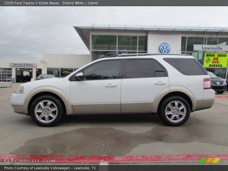 Oxford White / Camel 2008 Ford Taurus X Eddie Bauer