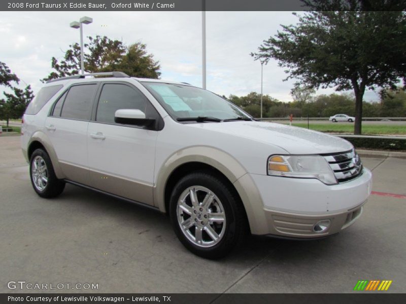 Oxford White / Camel 2008 Ford Taurus X Eddie Bauer
