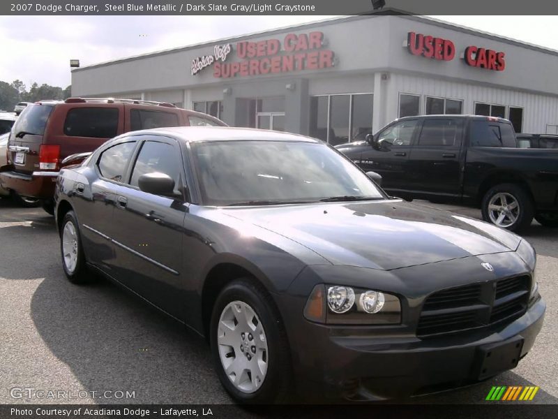 Steel Blue Metallic / Dark Slate Gray/Light Graystone 2007 Dodge Charger
