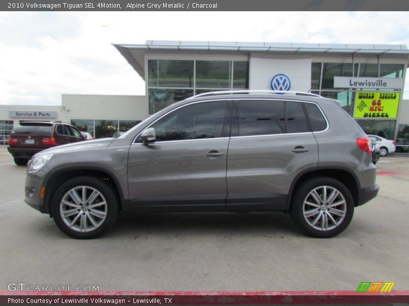 Alpine Grey Metallic / Charcoal 2010 Volkswagen Tiguan SEL 4Motion