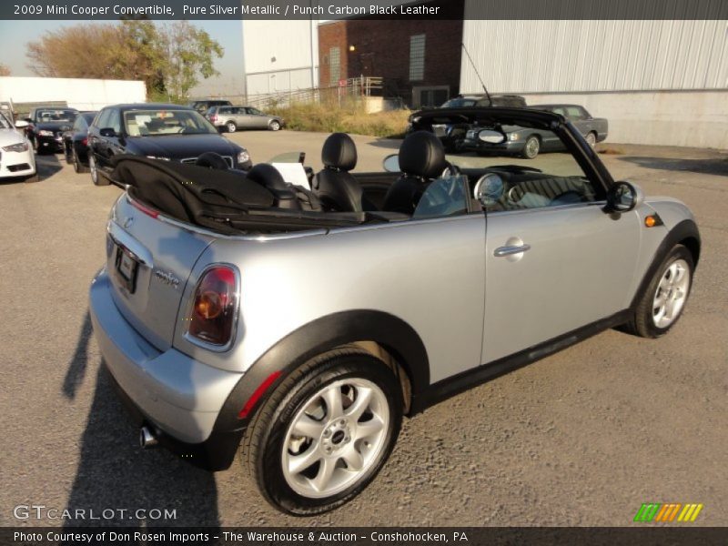 Pure Silver Metallic / Punch Carbon Black Leather 2009 Mini Cooper Convertible